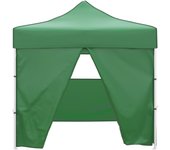Cenador plegable verde con 4 paredes 3x3 m