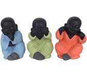 By sigris buda no veo no oigo no hablo sentados incluye 3 unidades figuras budas colección oriental signes grimalt decor and go