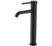 Grifo monomando para lavabo alto pico negro mate