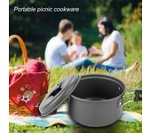 Juego de 8 piezas de utensilios de cocina portátiles para viajes al aire libre, camping, picnic, ollas y sartenes (ma