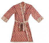 3x kimono rojo con hoja y flor - talla única