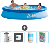 Paquete de piscina - intex - alrededor - 366x366x76 cm + accesorios cb109