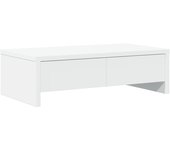 Soporte de monitor | soporte de pantalla cajones madera ingeniería blanco 50x27x15 cm cfw310778