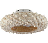 Narvi ventilador plafón de techo de mimbre color beige natural, luz e27, motor dc, 7 palas, con mando a distancia. ref. 919