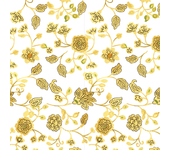 Papel pintado floral amarillo