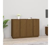 Aparador | aparador de comedor | armario de cocina de madera maciza de pino marrón miel 120x35x80 cm cfw44441