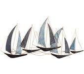 Origen home decor adorno pared veleros apliques metal gris 50x92x3cm náutico decoración hogar