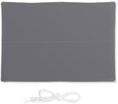 Relaxdays toldo vela rectangular, repelente al agua, protección rayos uv, con cuerdas para tensar, 3x4m, gris