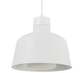 Lámpara colgante minimalista con pantalla blanca y tulipa de cristal interno ø25cm emma nordlux