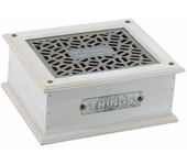 Caja de madera rectangular elettra cm24x20h10