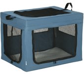 Transportín mochila para perros gatos plegable pawhut 69x51x51 cm azul