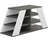 Zapatero pyramid shoe bench gris blanco