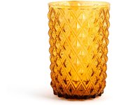 H&h nuevo murano set 6 vasos, vidrio, ámbar, cl46