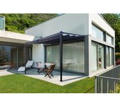 Pérgola/cenador adosado noosa 4m x 3m gris antracita