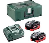 Energy pack 18v metabo 2 batt. 8,0 ah lihd + carg. asc 145 + metabox - 685131000