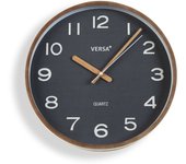 Reloj de pared versa gris plástico cuarzo 4,3 x 30 x 30 cm