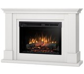Luena - chimenea eléctrica de suolo led de pie - 26' - blanco mate - 120 x 82 x 31