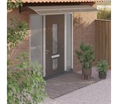 Vidaxl marquesina de puerta policarbonato negro 300x100 cm