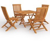 Conjunto de muebles de jardín 5 piezas | conjunto de comedor | conjunto de descanso madera maciza de teca cfw951415