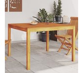 Mesa de comedor de jardín 110x110x75 cm madera maciza de acacia