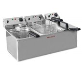 Freidora eléctrica triple cuba de 8+8+4 litros maiser f10/8x2+6/4
