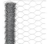 Malla de alambre hexagonal 1 x 10 m 40 mm acero galvanizado nature