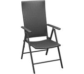 2 piezas sillas de jardín | silla de exterior | sillon jardín apilables ratán sintético negro cfw599649