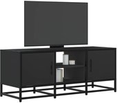 Mueble tv | mueble de salón | mesa de tv madera de ingeniería y metal negro 100x35x41 cm cfw91542