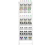 Zapatero colgante metálico de puerta 36 pares nyana home 172x58x18cm blanco