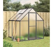 Maison exclusive - invernadero con marco base aluminio antracita 169x169x195 cm