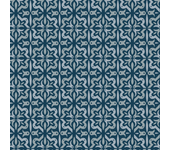 Papel pintado azulejos floral azul