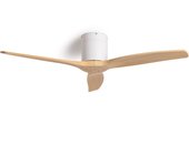 Techbrey ventilador de techo silencioso angistri blanco 132cm motor dc mando a distancia, sin luz