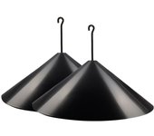 Deflector de protección para ardillas, protector colgante para exteriores, plástico grueso, 43 cm, 2 uds.