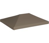 Toldo de cenador gris topo 310 g/m2 3x4 m