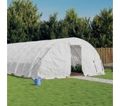 Invernadero con estructura de acero blanco 120 m2 24x5x2,3 m