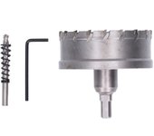 Juego de sierras de corona de carburo con dientes de acero y brocas de perforación para cortar madera y metal para profesional
