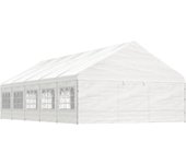 Vidaxl cenador con techo polietileno blanco 11,15x5,88x3,75 m