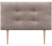 Dhome cabecero de tela aqualine pro con 2 hileras de botones y patas cabezal tapizado cama lujo (tierra, 105cm)