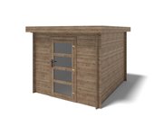 Caseta de jardín de madera 7,50 m2 - 2,50x3 m - 28 mm - impregnada - dom699 - altanka