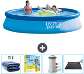 Paquete de piscina - intex - alrededor - 396x396x84 cm + accesorios cb11