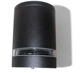Farol de pared de aluminio para exteriores negro h15cm colección whisky garden deluxe