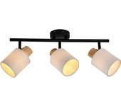 Plafón lámpara de techo con 3 tulipas tipo pergamino color beige. luces e14. lámparas colgantes, sobremesa a juego. ref 6005/3
