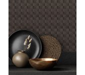 Papel pintado vinílico lavable ligeramente metalizado con textura en relieve - claxton tiles 680971 de gaulan - rollo de 10 m x 1,06 m