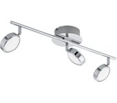 Regleta de focos led eglo salto cromo luz cálida 16w