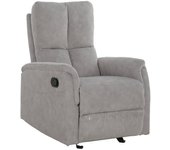 Sillón relax manual con balancín tapizado en poliéster veleta