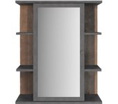 Mueble alto de cuarto de baño 1 puerta espejo y 6 baldas - madoc