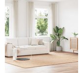 Alfombra de pelo largo beige navarra 240x340 cm poliéster