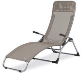 Tumbona fiam samba art. 045txta estructura aluminio y asiento textilene gris tórtola