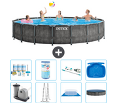 Paquete de piscina - intex - alrededor - 549x549x122 cm + accesorios a2675