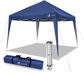 Gazebo plegable cenador 3x3 m pabellon de jardín, azul
